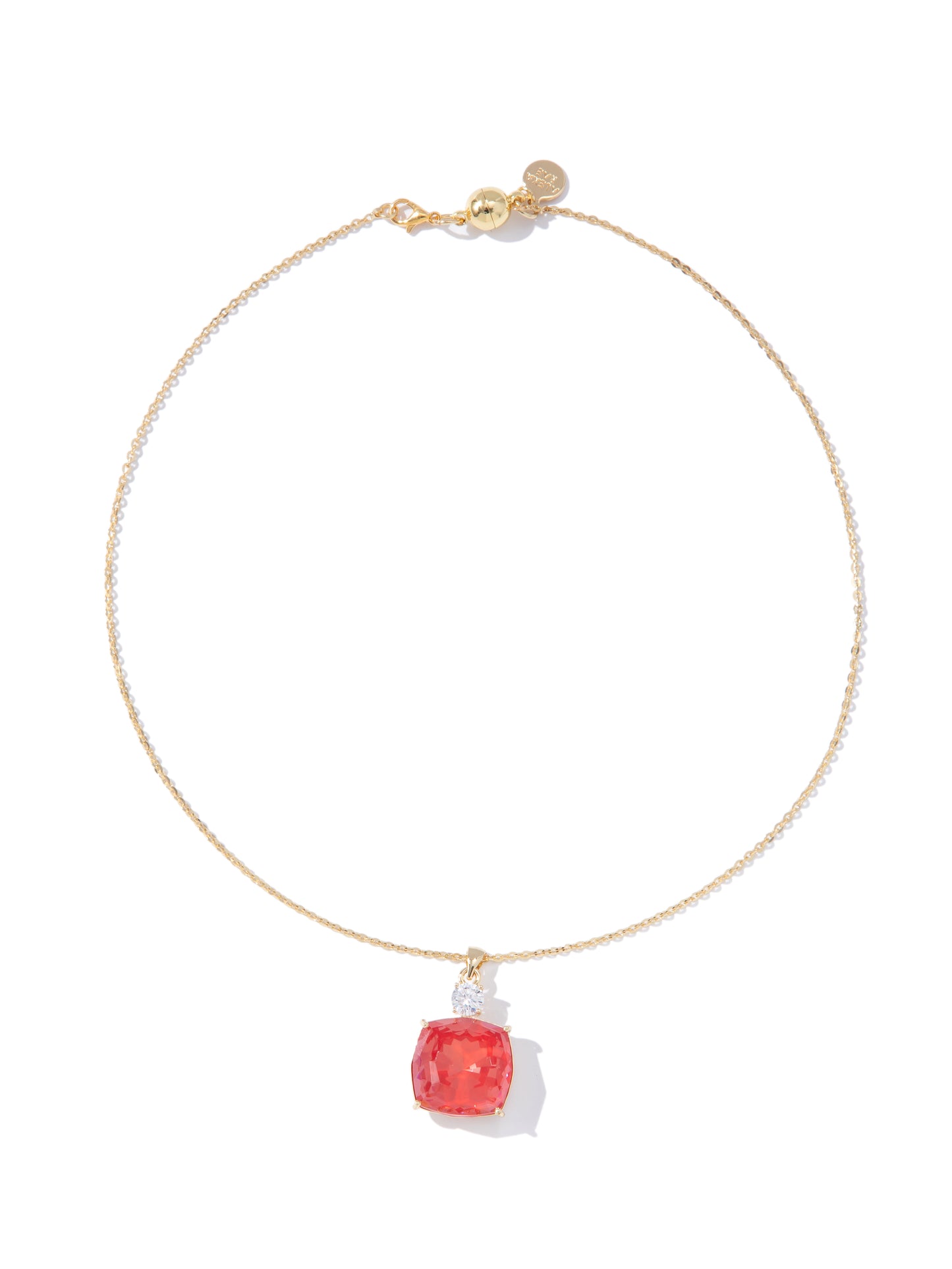Christmas Morning Necklace - Gold Ruby