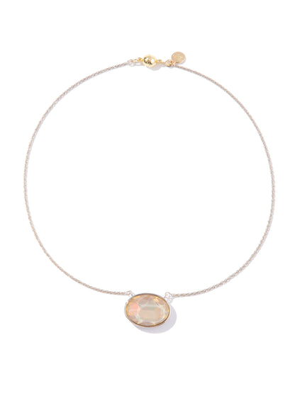 Clearwater Necklace - Metallic Linen Opal Coconut