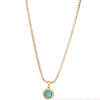 Come Away Tonight Necklace - Gold Turquoise