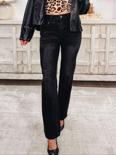 Hot Take By Denim BAR - Straight Leg Jeans - Black