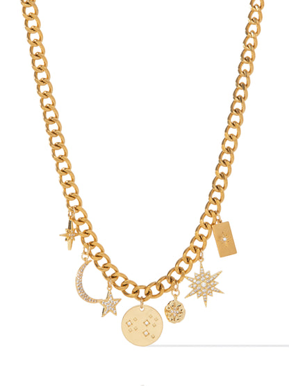 Cosmic Balance Charm Necklace