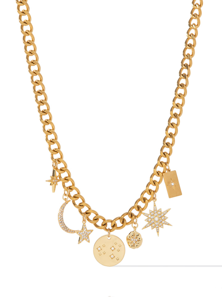 Cosmic Balance Charm Necklace