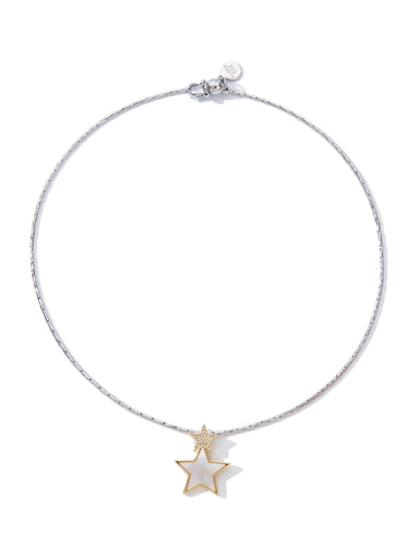 Cosmic Star Necklace - Pearl Star