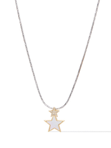 Cosmic Star Necklace - Pearl Star