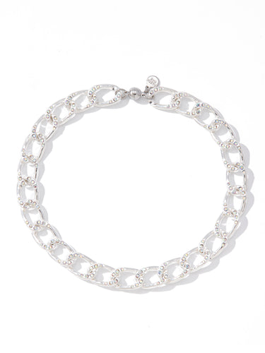 Could You Be Loved Necklace - Liquid Metallic Pearl White