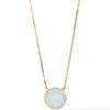 Crystal Glow Round Necklace - Sky