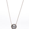 Crystal Glow Round Necklace - Linen