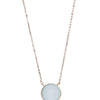 Crystal Glow Round Necklace - Linen Sky