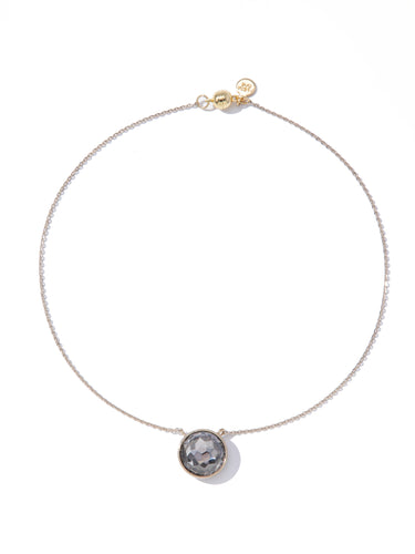 Crystal Glow Round Necklace - Linen