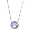 Crystal Glow Round Necklace - Metallic Linen Lilac Kiss