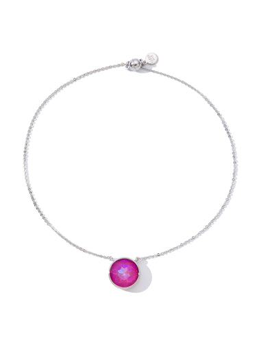 Crystal Glow Round Necklace - Tropical Bloom