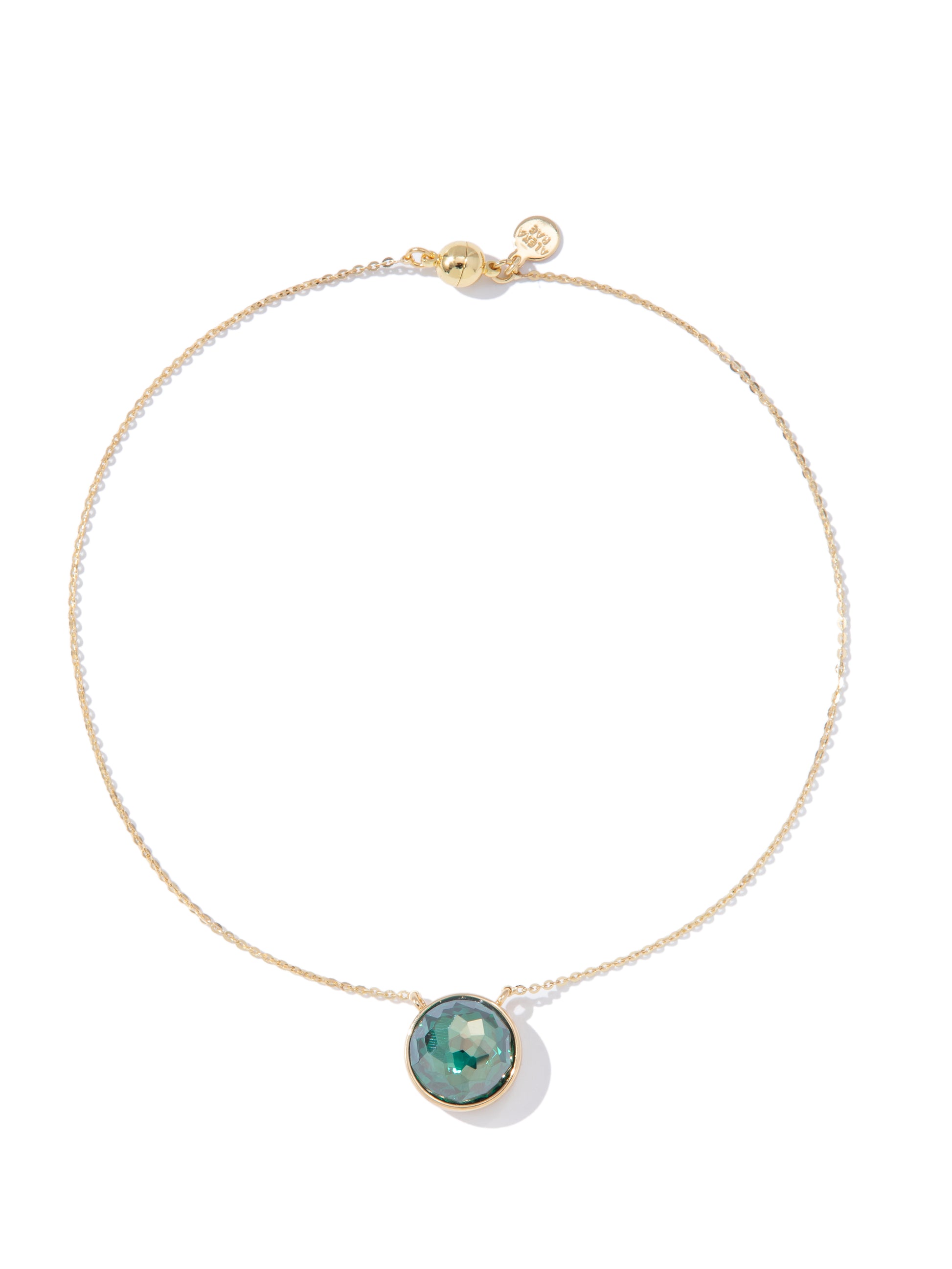 Crystal Glow Round Necklace - Mistletoe