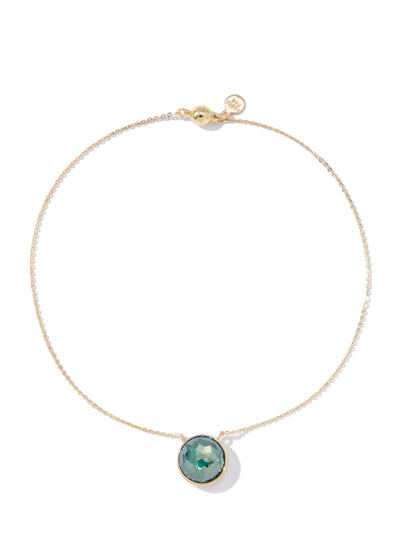 Crystal Glow Round Necklace - Mistletoe