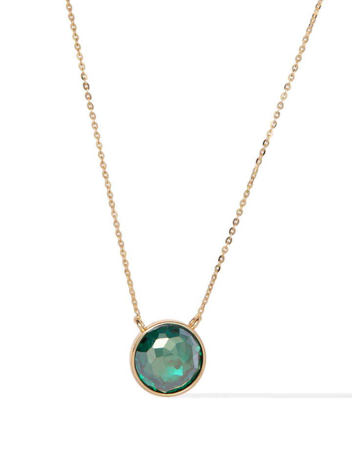 Crystal Glow Round Necklace - Mistletoe