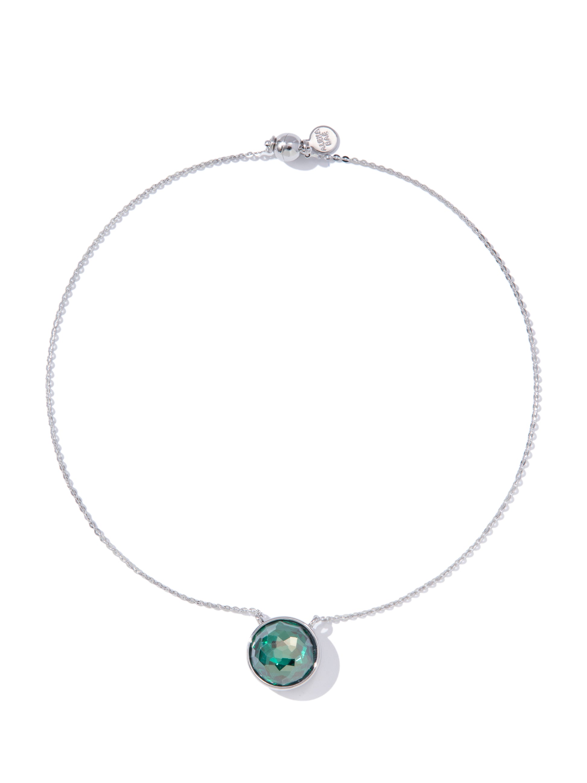 Crystal Glow Round Necklace - Mistletoe