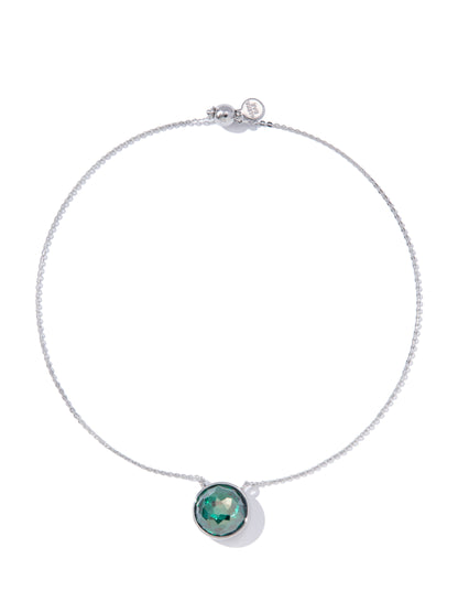 Crystal Glow Round Necklace - Mistletoe