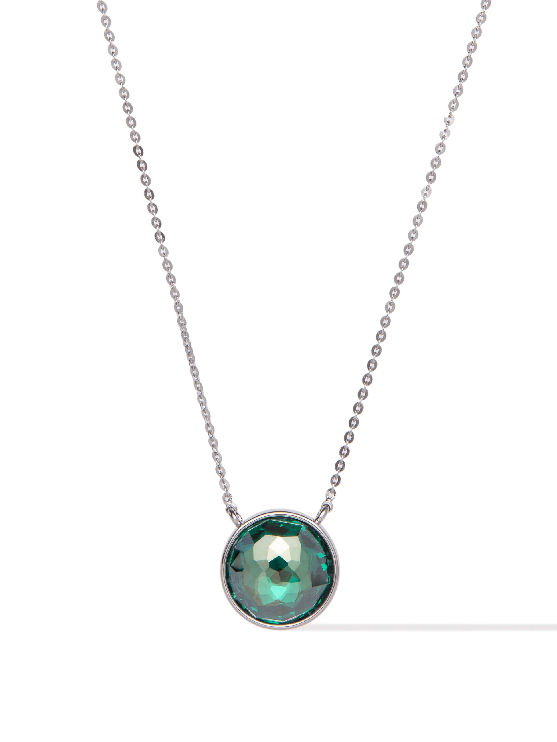 Crystal Glow Round Necklace - Mistletoe