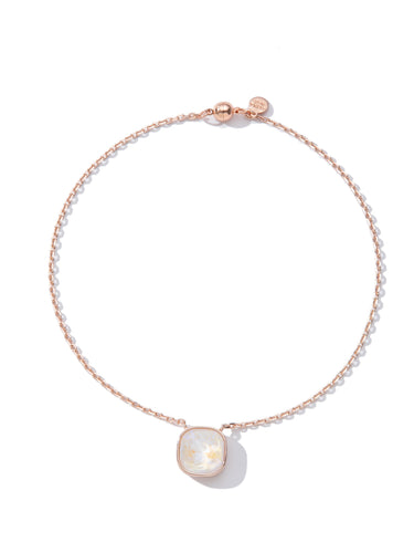 Crystal Glow Square Necklace - Coconut Snow Glow