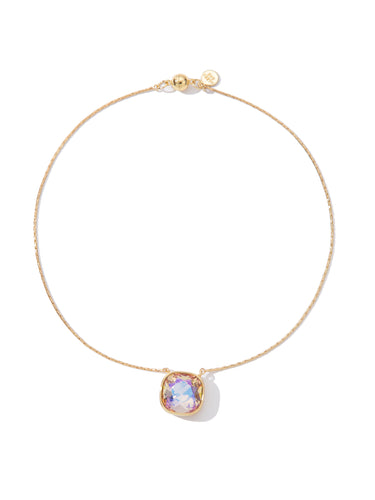 Crystal Glow Square Necklace - Hazel Glow