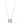 Crystal Glow Square Necklace - Ice Blue