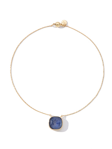 Crystal Glow Square Necklace - Midnight