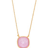 Crystal Glow Square Necklace - Petal