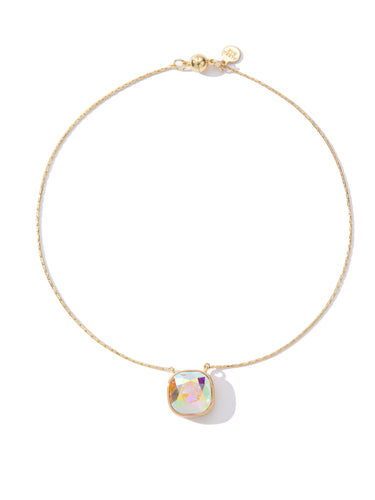 Crystal Glow Square Necklace - Polar Glow