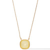 Crystal Glow Square Necklace - Vanilla Bean