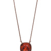 Crystal Glow Square Necklace - Metallic Chocolate Hershey Kiss