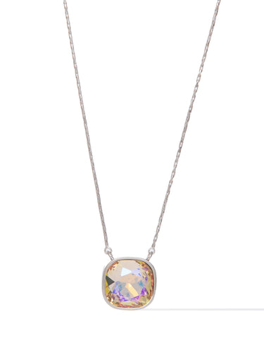 Crystal Glow Square Necklace - Hazel Glow