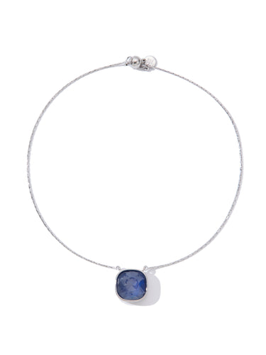 Crystal Glow Square Necklace - Midnight