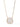Crystal Glow Square Necklace - Snow Glow