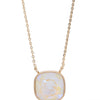 Crystal Glow Square Necklace - Snow Glow
