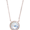 Crystal Glow Round Necklace - Toffee Rose Champagne Kiss