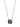 Crystal Glow Square Necklace - Gunmetal Midnight Sky
