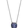 Crystal Glow Square Necklace - Gunmetal Midnight Sky