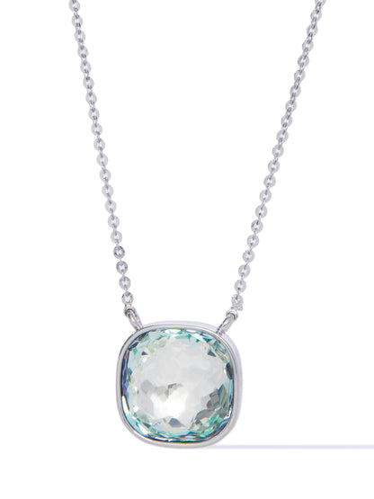 Crystal Glow Square Necklace - Frost Pop