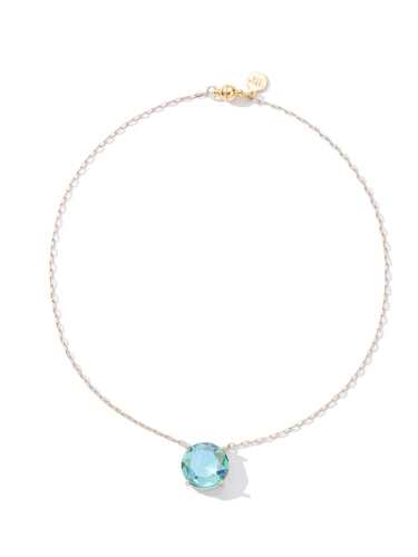 Crystal Shimmer Necklace - Linen Sky Veil