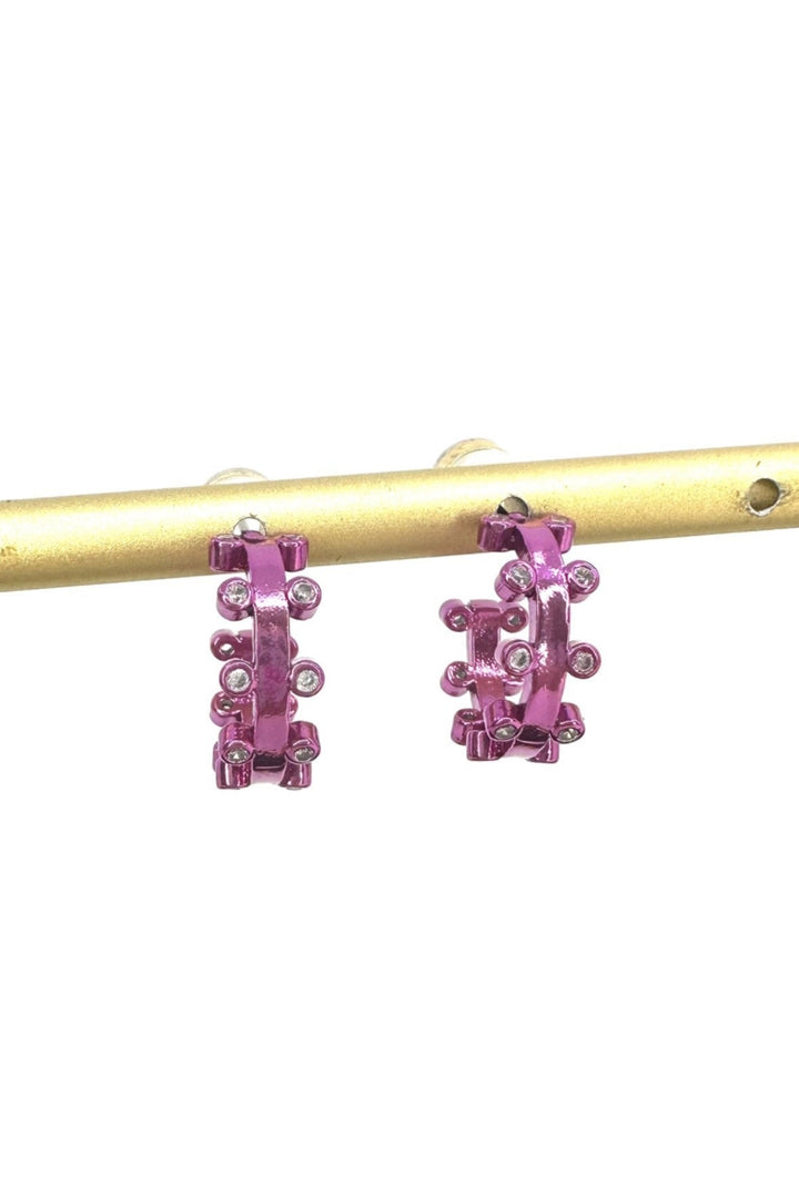 Jazzy Earrings - Liquid Metallic Wildflower
