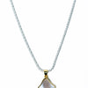 Snowbeam Necklace - Liquid Metallic Pearl White
