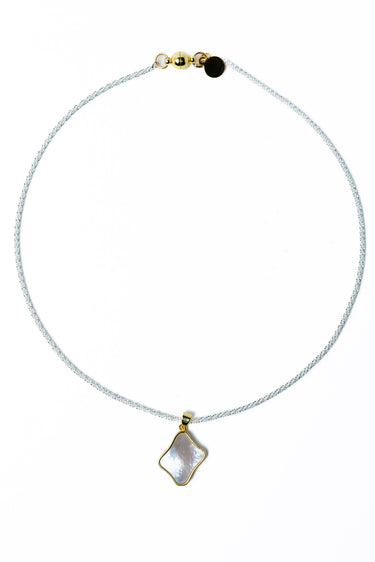 Snowbeam Necklace - Liquid Metallic Pearl White