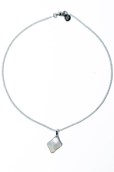 Snowbeam Necklace - Liquid Metallic Pearl White