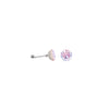 Prim Earrings Hexagon - Silver Pale Peach