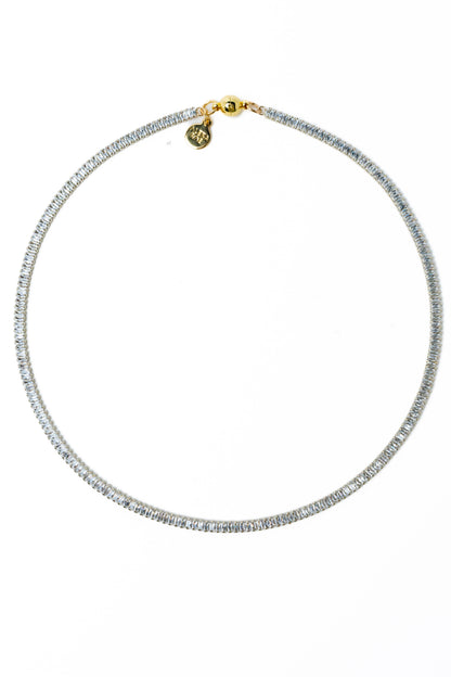 What Happens In Vegas Necklace - Metallic Linen