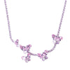 Pink Kisses Necklace - Silver Petal