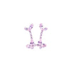 Pink Kisses Earrings - Silver Petal