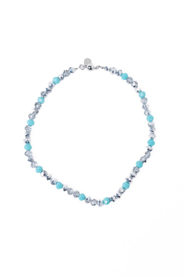 Sunset In Copa Necklace - Silver Turquoise