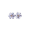 Tropical Bloom Earrings Large - Silver Lilac Kiss
