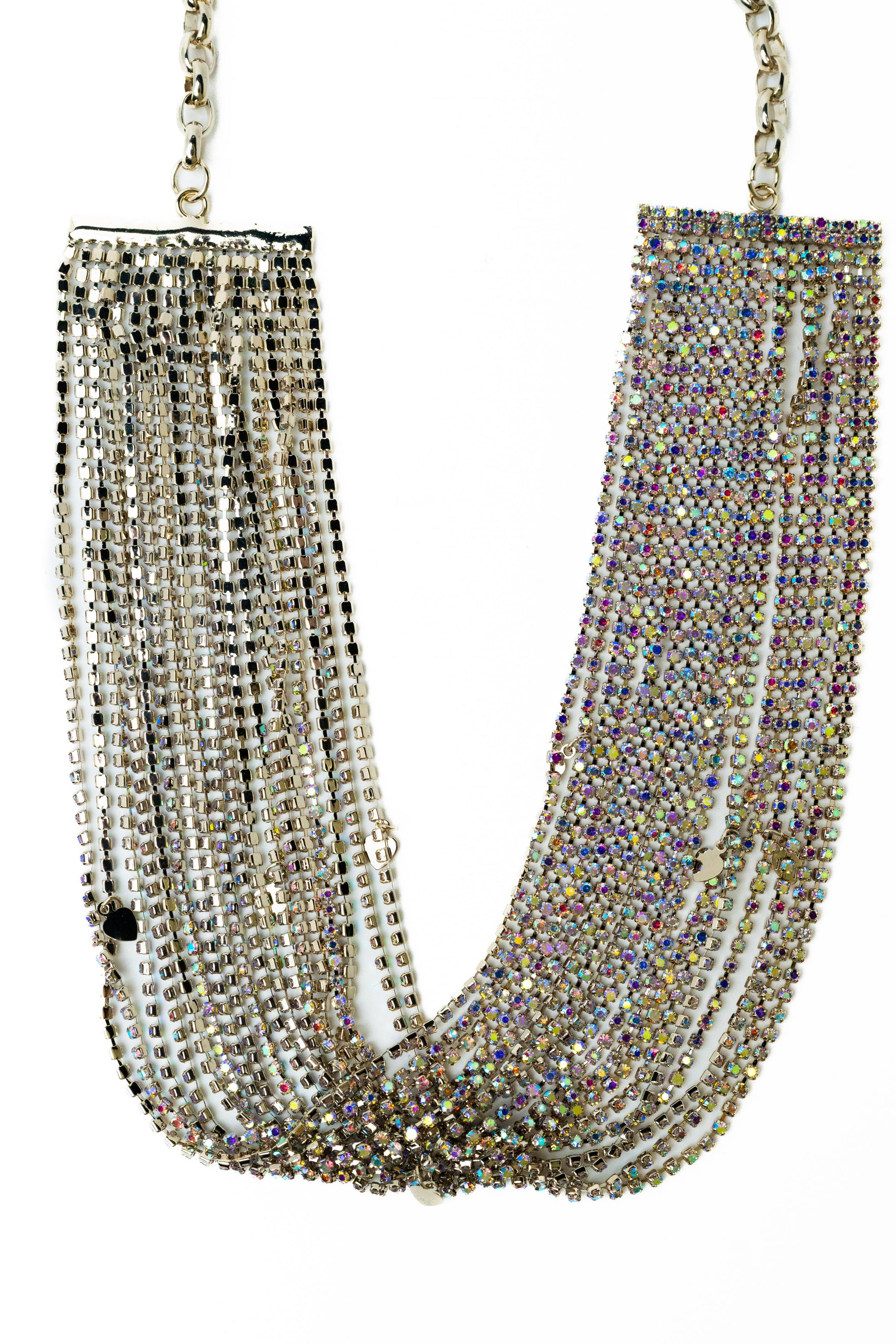 Mindy Love Necklace - Metallic Linen