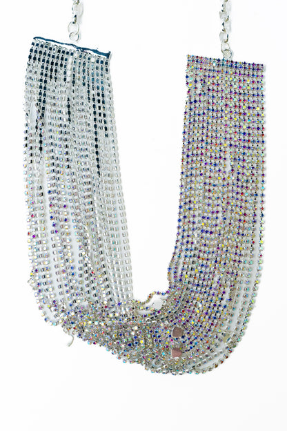 Mindy Love Necklace - Liquid Metallic Pearl White